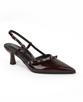 Women's Cornelia Bow Accented Patent Slingback Heels