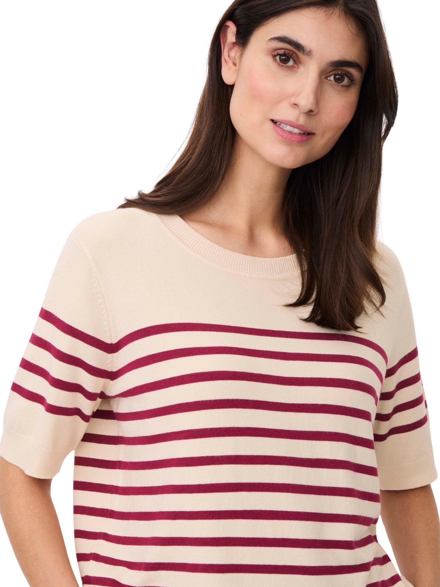Women's Maflorayne Striped Shot Sleeve Knit Top