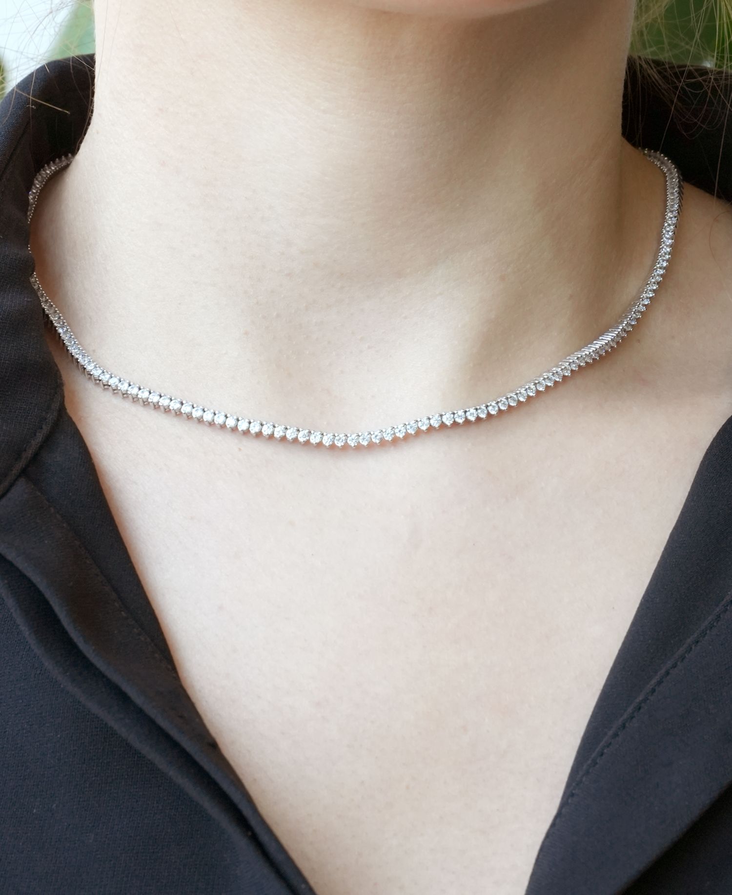 Diamond Necklace (5 ct. t.w.) in 14k White Gold