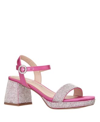 Marysol Big Girl Rhinestone Platform Dress Sandals