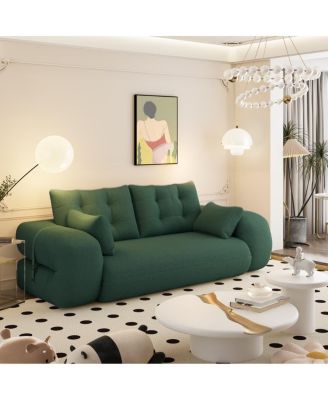 78.7'' Teddy 2-Seat 3-in-1 Sleeper Sofa, Foldable Foam Sofa Bed