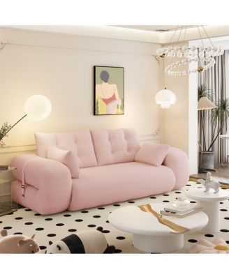 78.7'' Teddy 2-Seat 3-in-1 Sleeper Sofa, Foldable Foam Sofa Bed