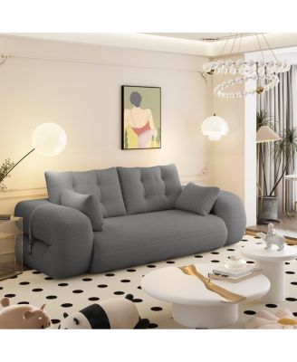78.7'' Teddy 2-Seat 3-in-1 Sleeper Sofa, Foldable Foam Sofa Bed