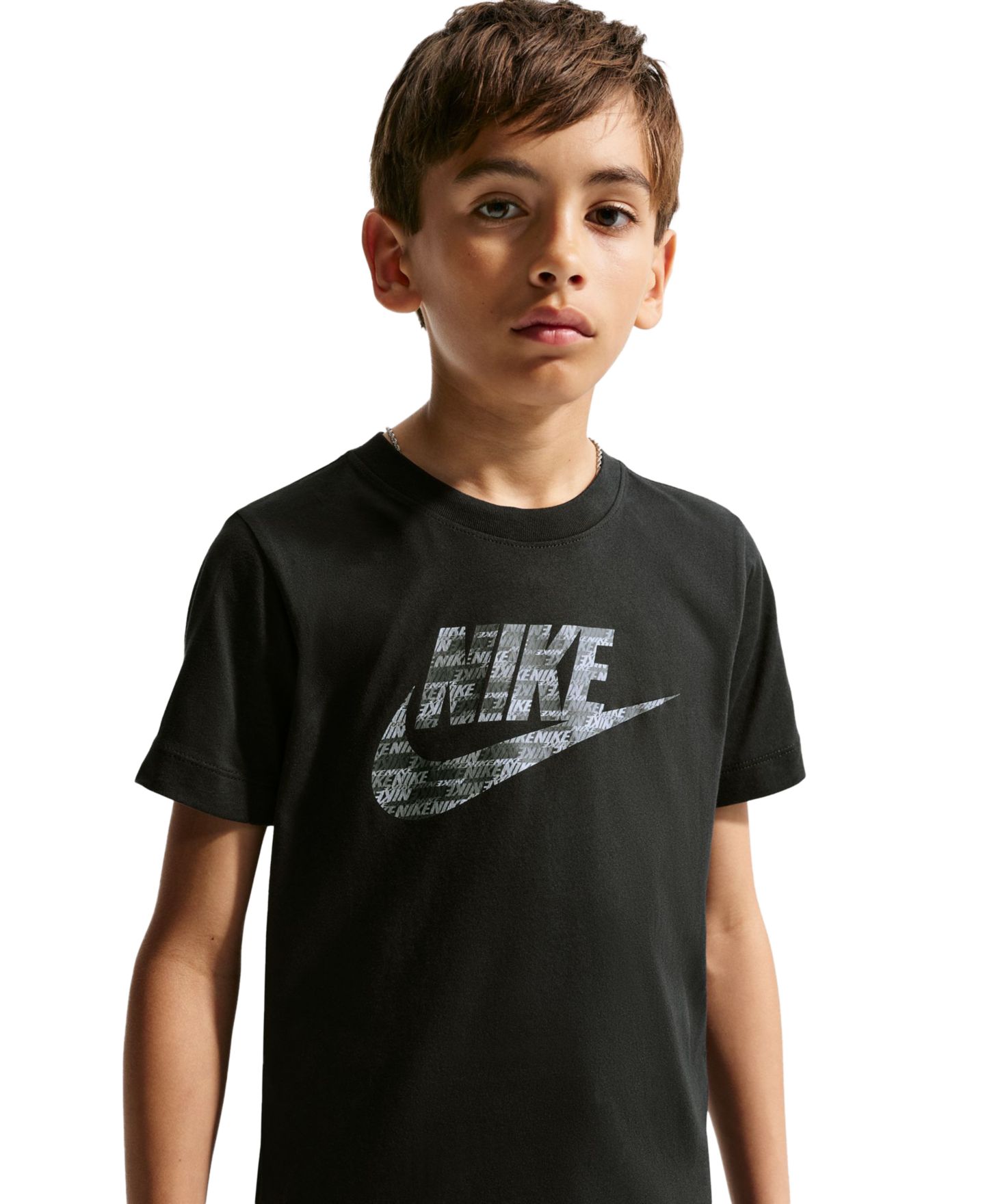 Футболка Nike Sportswear Short-Sleeve T-Shirt для мальчиков, цвет: Чёрный — фото 3