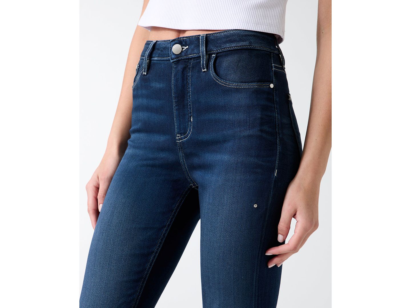 Женские джинсы GUESS Flare-Leg Denim Jeans, цвет: Синий — фото 3