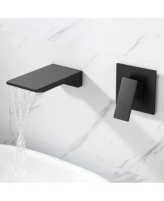 Single Handle Wall Mount Waterfall Bathroom Sink Faucet
