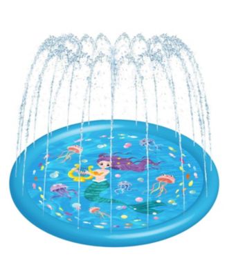 60" Sprinkler Splash Pad Pool Play Mat Mermaid
