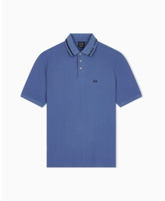 A|X Armani Exchange Men's Pique Tipping Wording Polo Shirt - Macy's