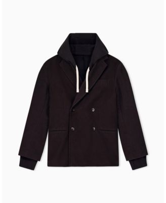 Men's Crossover Double Breasted Blazer Hoodie