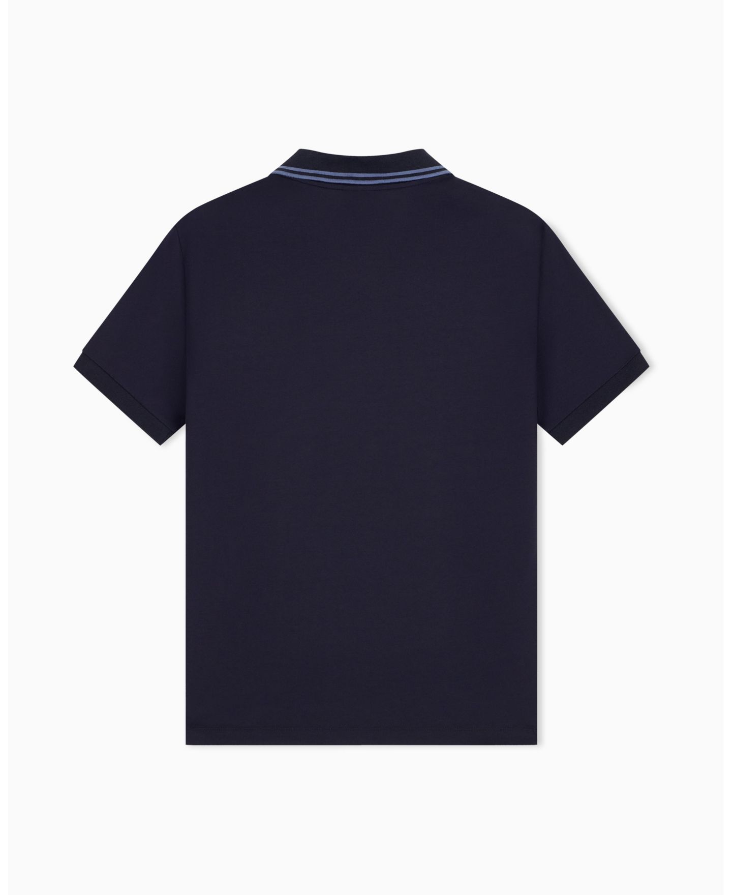 Мужское поло A|X Armani Exchange Mercerized Tipping Johnny Collar Polo Shirt, цвет: Глубокий тёмно-синий — фото 3