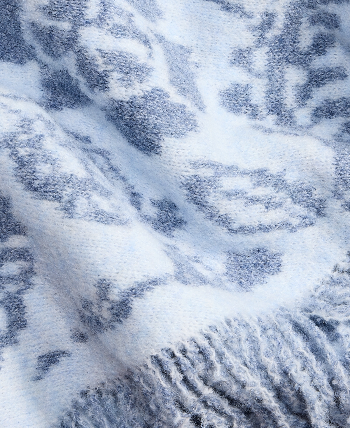 I.n.c. International Concepts Women's Two-Tone Folk Floral Jacquard Triangle Knit Scarf, Macy's Exclusive