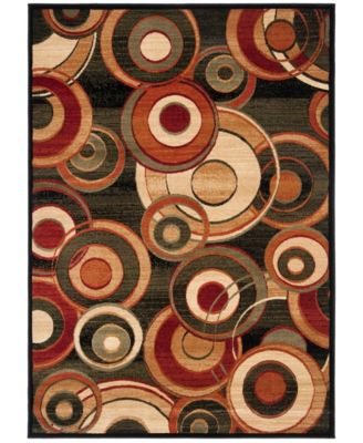 Lyndhurst LNH225 Black and Multi 5'3" x 7'6" Area Rug