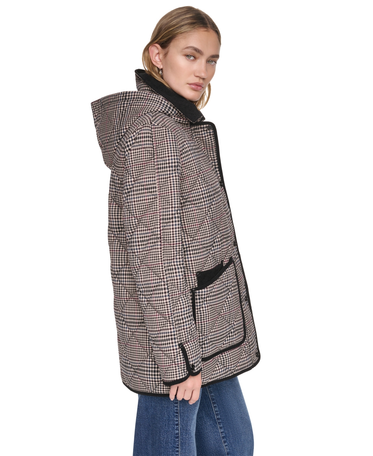 Dkny Women's Quilted Barn Coat