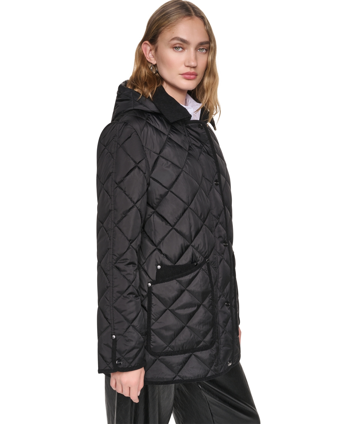 Dkny Women's Quilted Barn Coat