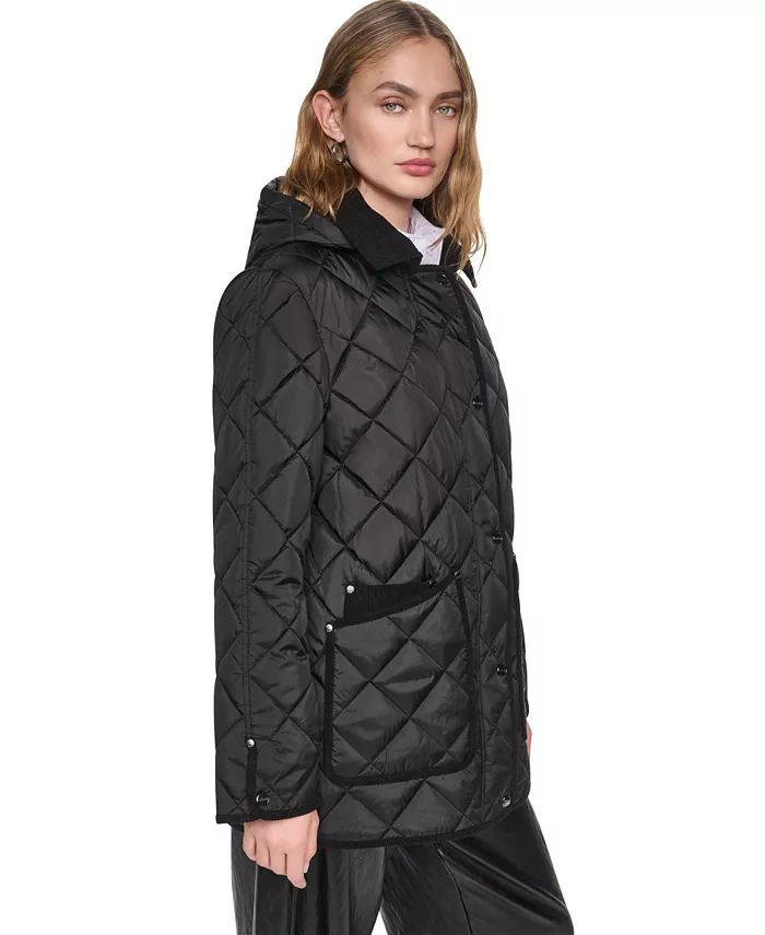 Women's Quilted Barn Coat - thumbnail 3
