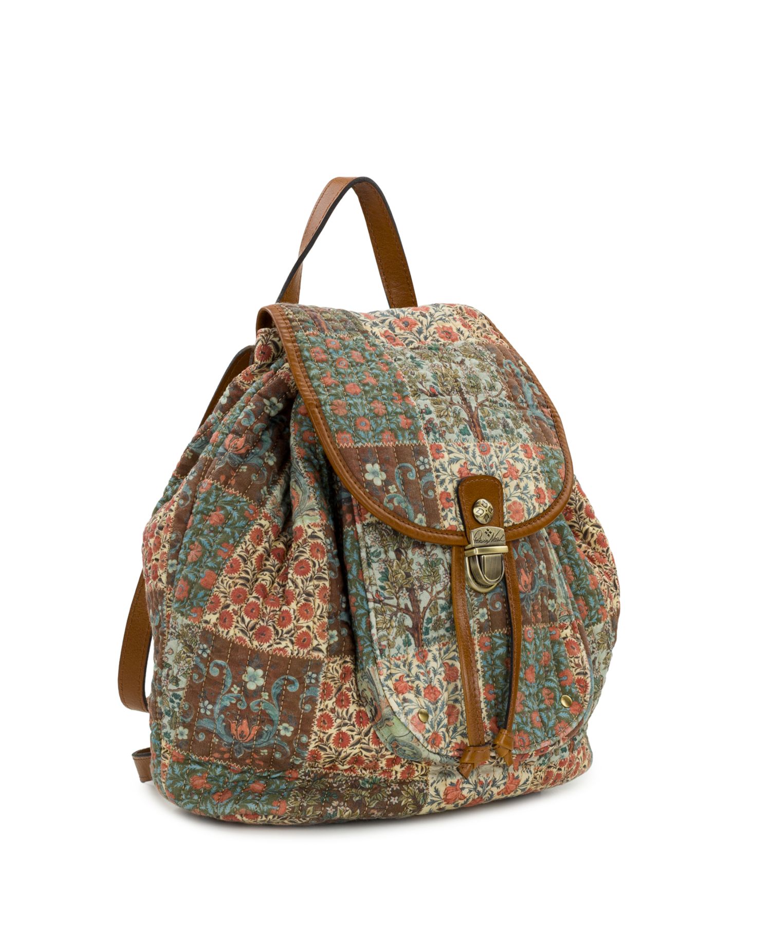 Arezzo Nordic Patchwork Quilted Cotton Backpack Messenger