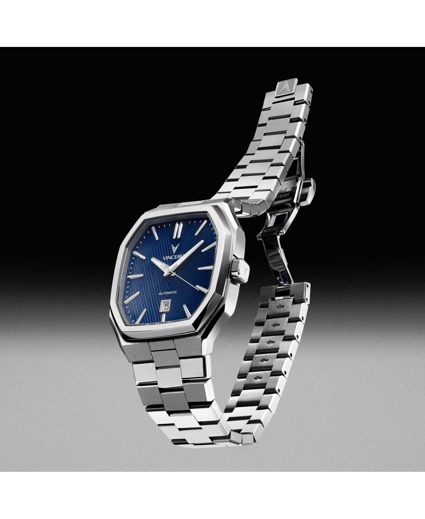 Мужские часы Vincero Inception Automatic Watch 38mm Stainless Steel, цвет: Синий — фото 10