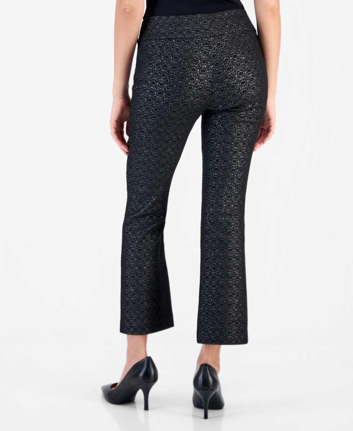 I.n.c. International Concepts Petite Jacquard Bootcut Pull-On Pants, Macy's Exclusive
