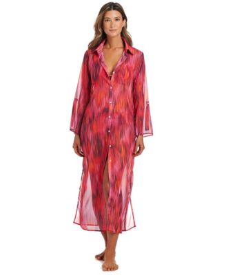 Women's Chiffon Long Swim Cover-Up Shirt