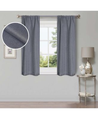 Linen Room Darkening Rod Pocket 2-Panel Curtain Set