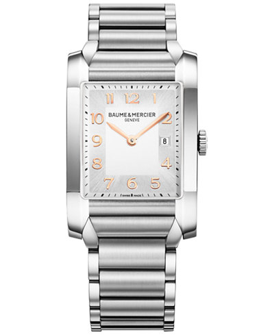Baume & Mercier Women's Swiss Hampton Stainless Steel Bracelet Watch 27x40mm M0A10020