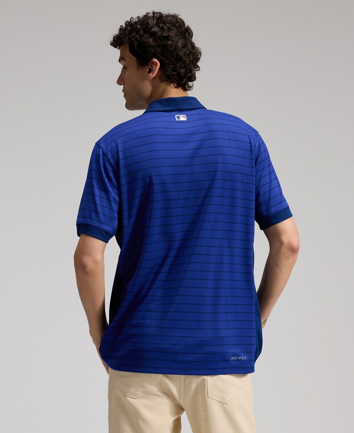 Мужское поло Nike Royal Los Angeles Dodgers Authentic Collection Striped Victory Dri-FIT Polo Shirt — фото 2