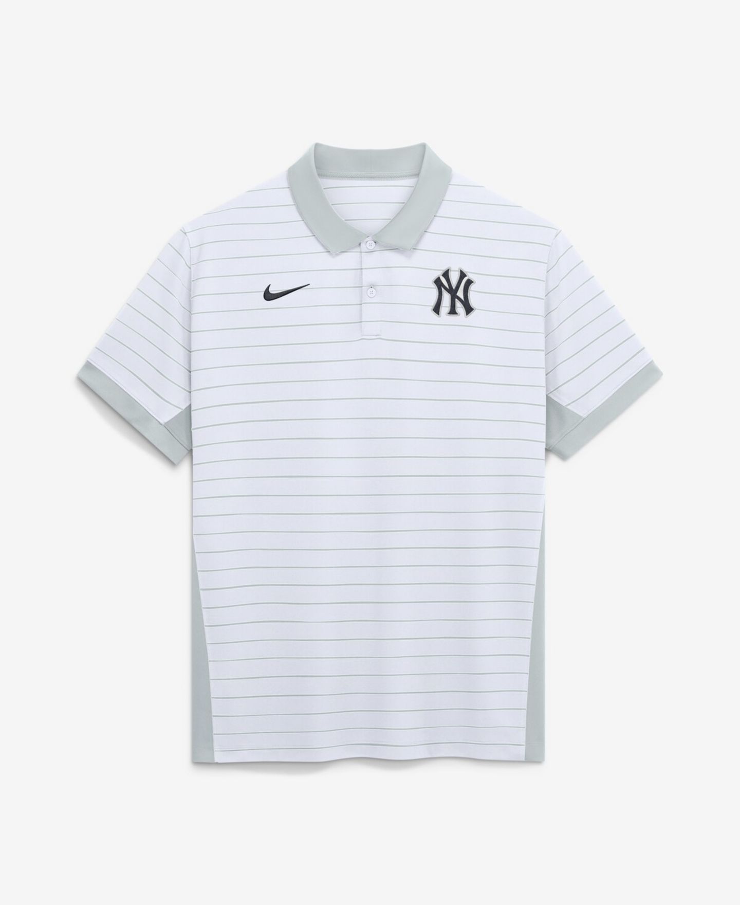 Мужское поло Nike White New York Yankees Authentic Collection Striped Victory Dri-FIT Polo Shirt — фото 1