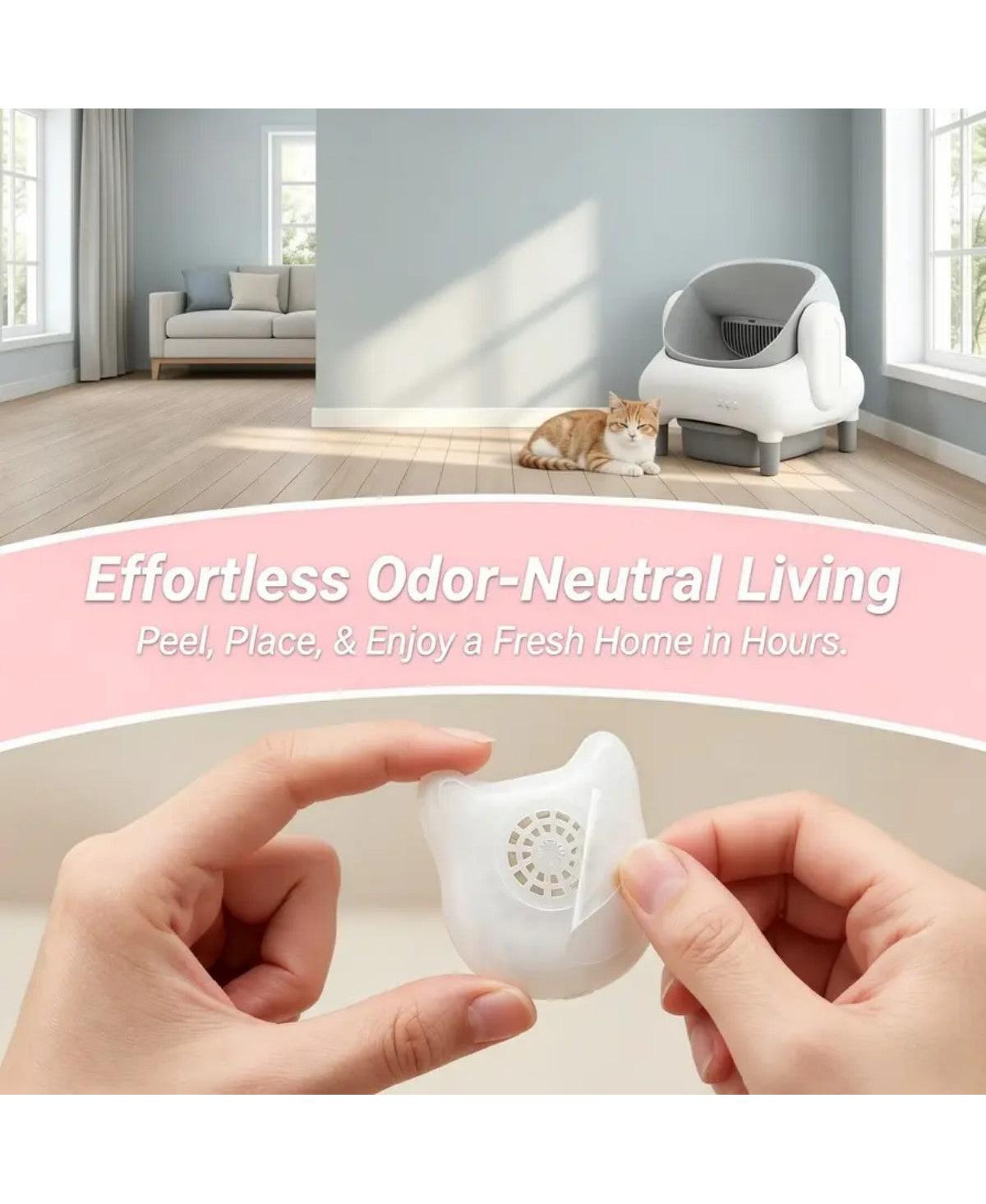 Cumrige 2-Pack Universal Cat Litter Box Deodorizing Pods, Long-Lasting Fresh Scent Refresher for Automatic and Standard Litter Boxes