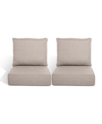 24"x 22" Outdoor Deep Seat Cushion Set, 6-inch Thicken Waterproof Patio Furniture Cushions with Removable Cover, 2 Sets