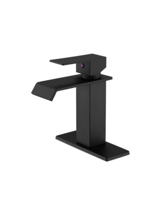 Waterfall Spout Bathroom Faucet Single Handle Modern Vanity Sink Faucet Single Hole Minimalist Basin Faucet for Bathroom Home Decoration