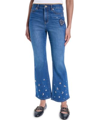 Petite Mid-Rise Charm Detail Pants