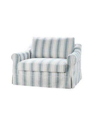 Raul Farmhouse Slipcovered Armchair with Feather Blended Cushion
