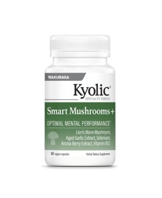 Smart Mushrooms Supplement Lion’s Mane and Aged Garlic Extract for Brain Health and Mental Performance 60 Capsules