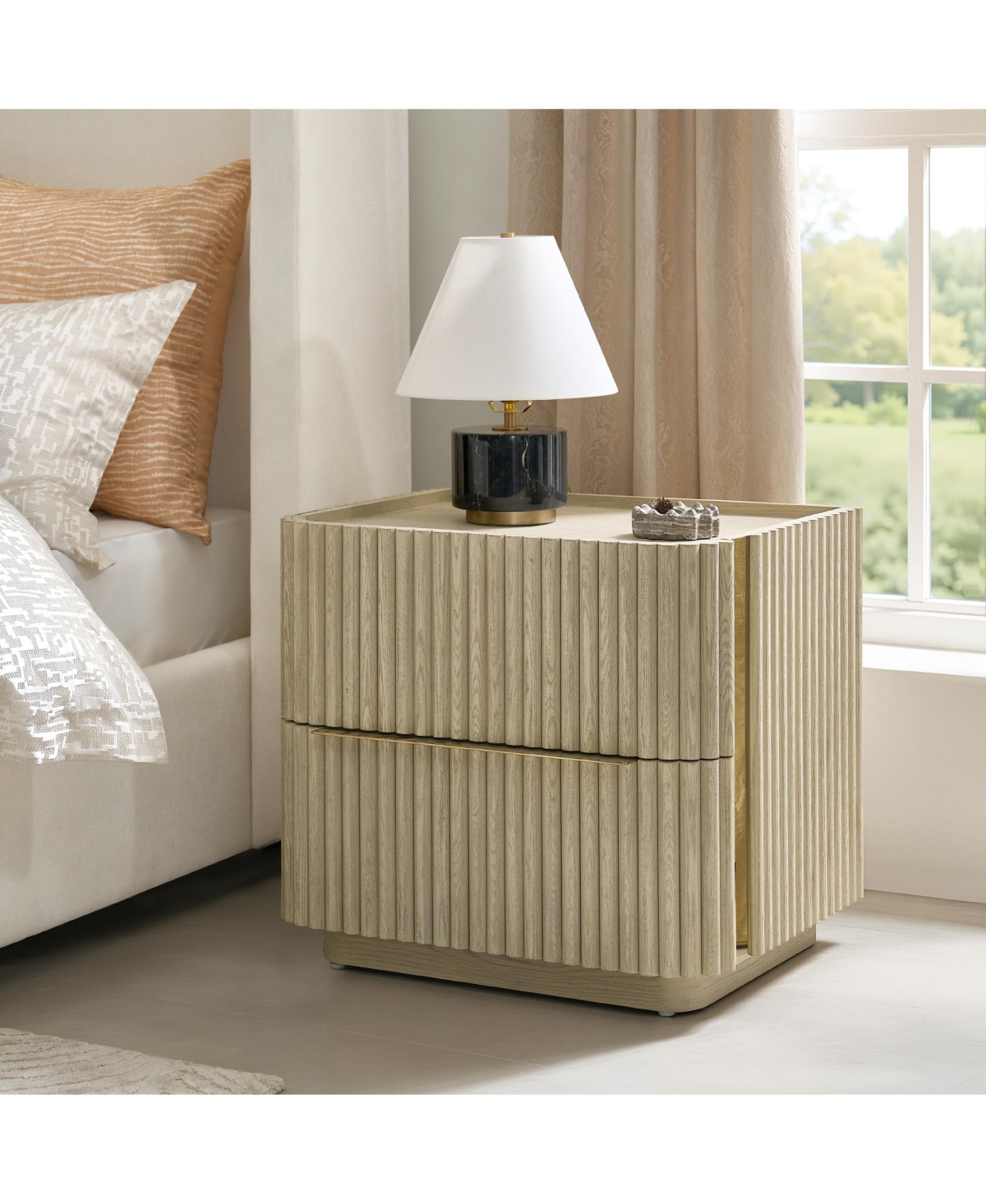 Z Gallerie Stria Nightstand
