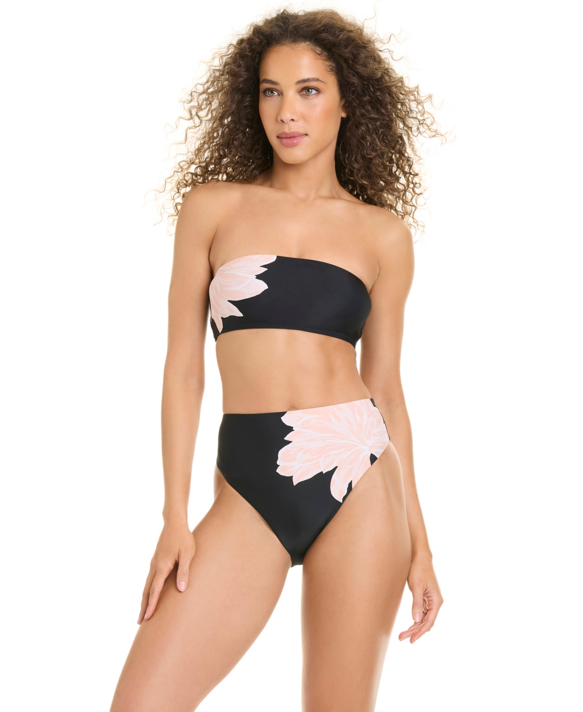 Sanctuary Women's Woodland Flora Clean Bandeau Neck Bikini Top