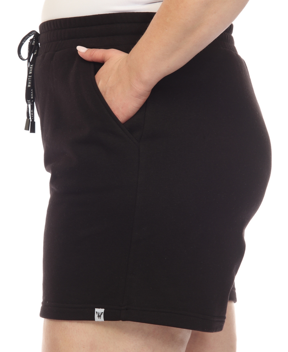 White Mark Plus Drawstring Lounge Shorts