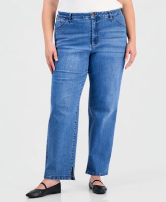 Plus Size Mid-Rise Slim Jeans