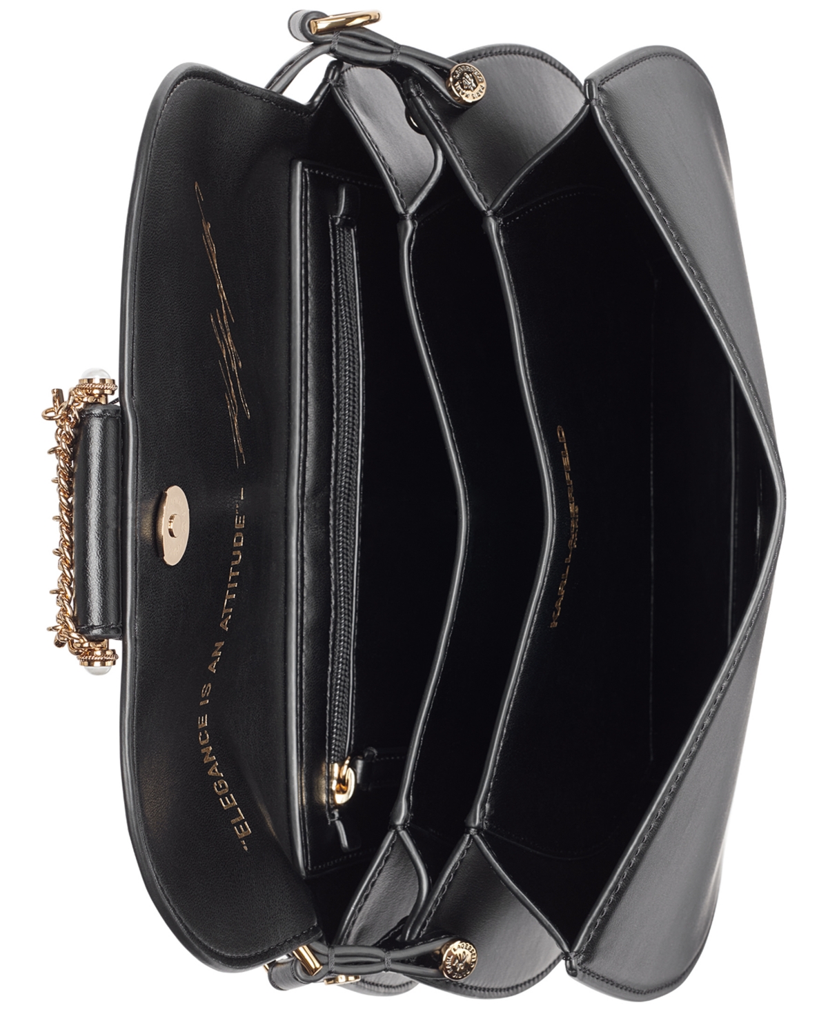 Karl Lagerfeld Paris Jocelina Leather Small Shoulder Handbag