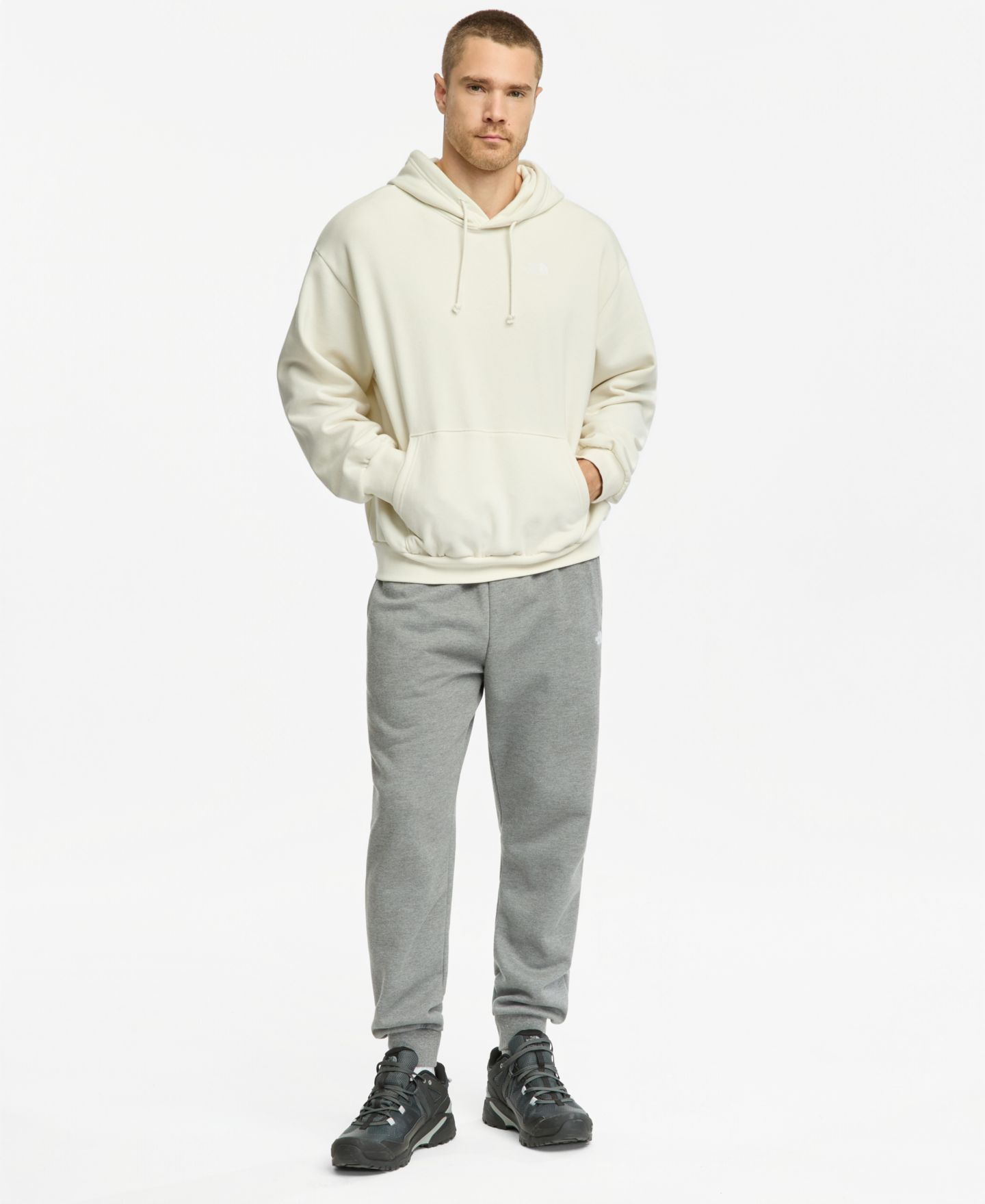 Мужские брюки The North Face Evolution Simple Dome Regular-Fit Jogger, цвет: Бледный серый меланжевый — фото 10