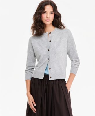 Women's Long-Sleeve Crewneck Cardigan