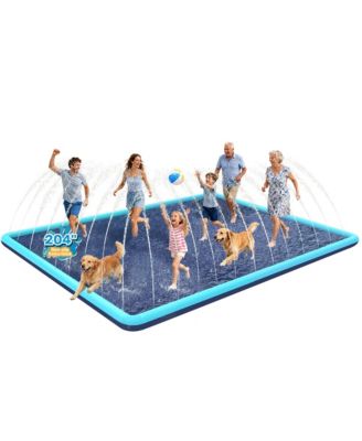 Dog Splash Pad Sprinkler Pool Outdoor Non-slip 204"x 204