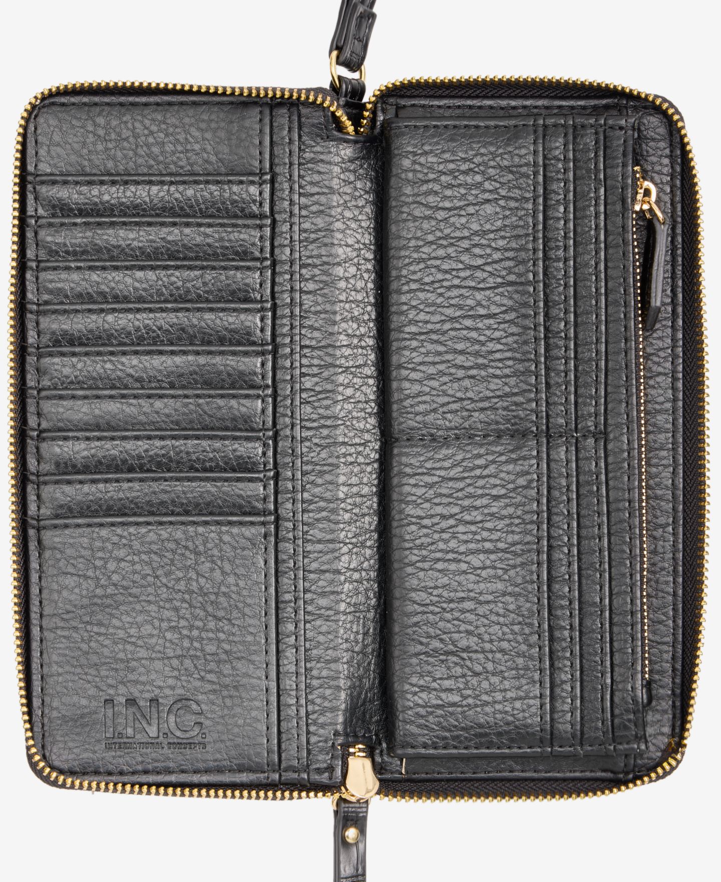 Женский кошелёк I.N.C. International Concepts Hazell Croco-Embossed Zip Around Wallet, цвет: Чёрный — фото 6