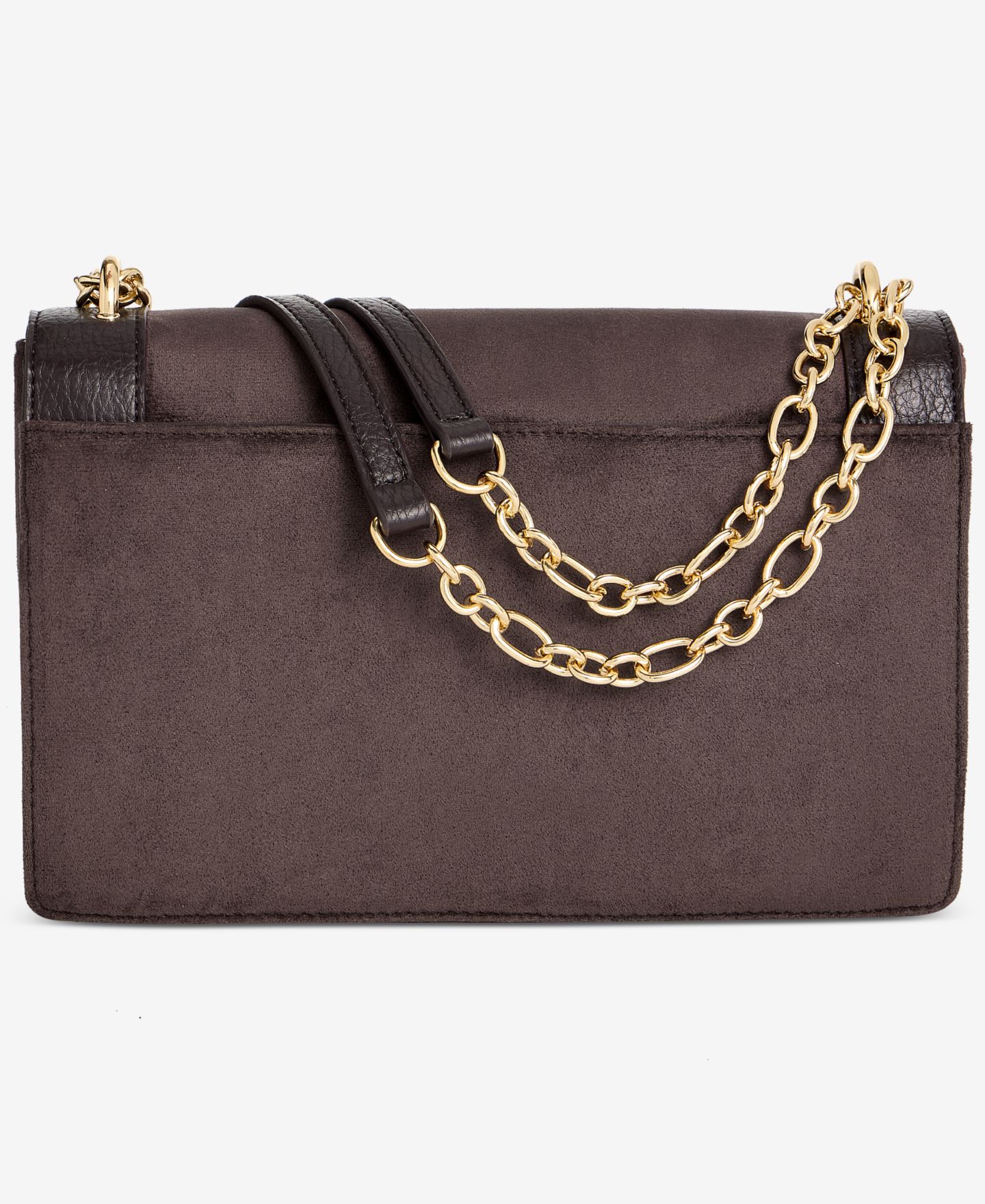 Женская сумка I.N.C. International Concepts Ajae Faux-Suede Stud Shoulder, цвет: Шоколадный сливовый — фото 3