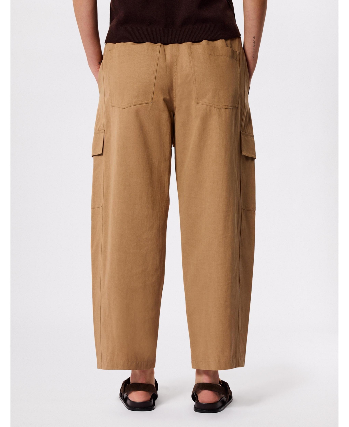 Whistles Women's Utility Cotton Barrel Trouser