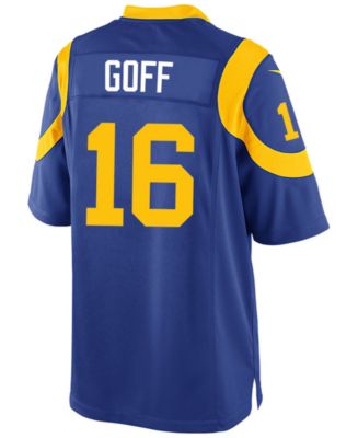 Jared Goff Los Angeles Rams Men's White Stitched Elite Jersey