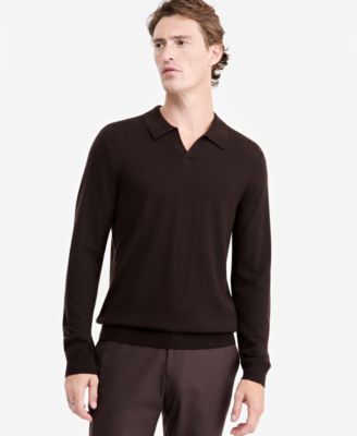 Men's Long-Sleeve Johnny Collar Merino Sweater