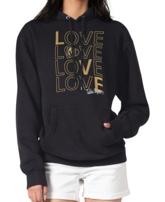 Women's Black Vegas Golden Knights Hockey Love Fleece Pullover Hoodie