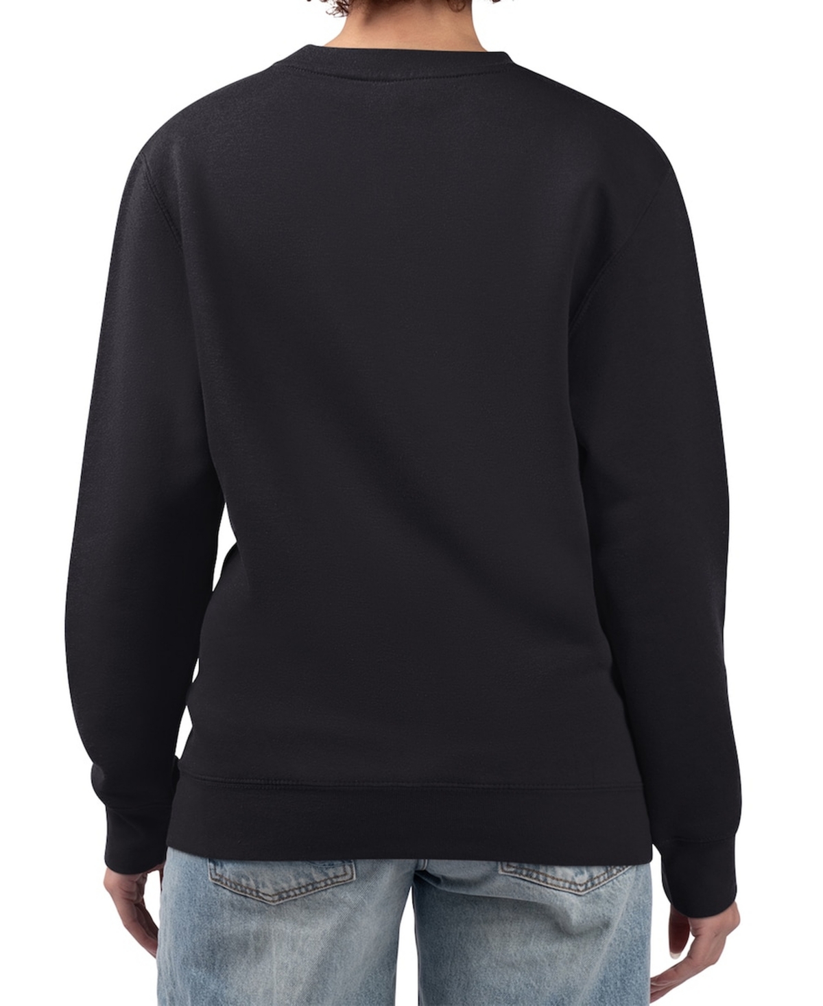 G-iii 4Her By Carl Banks Women's Black Utah Jazz Flowers Team Logo Graphic Fleece Crewneck Pullover Sweatshirt