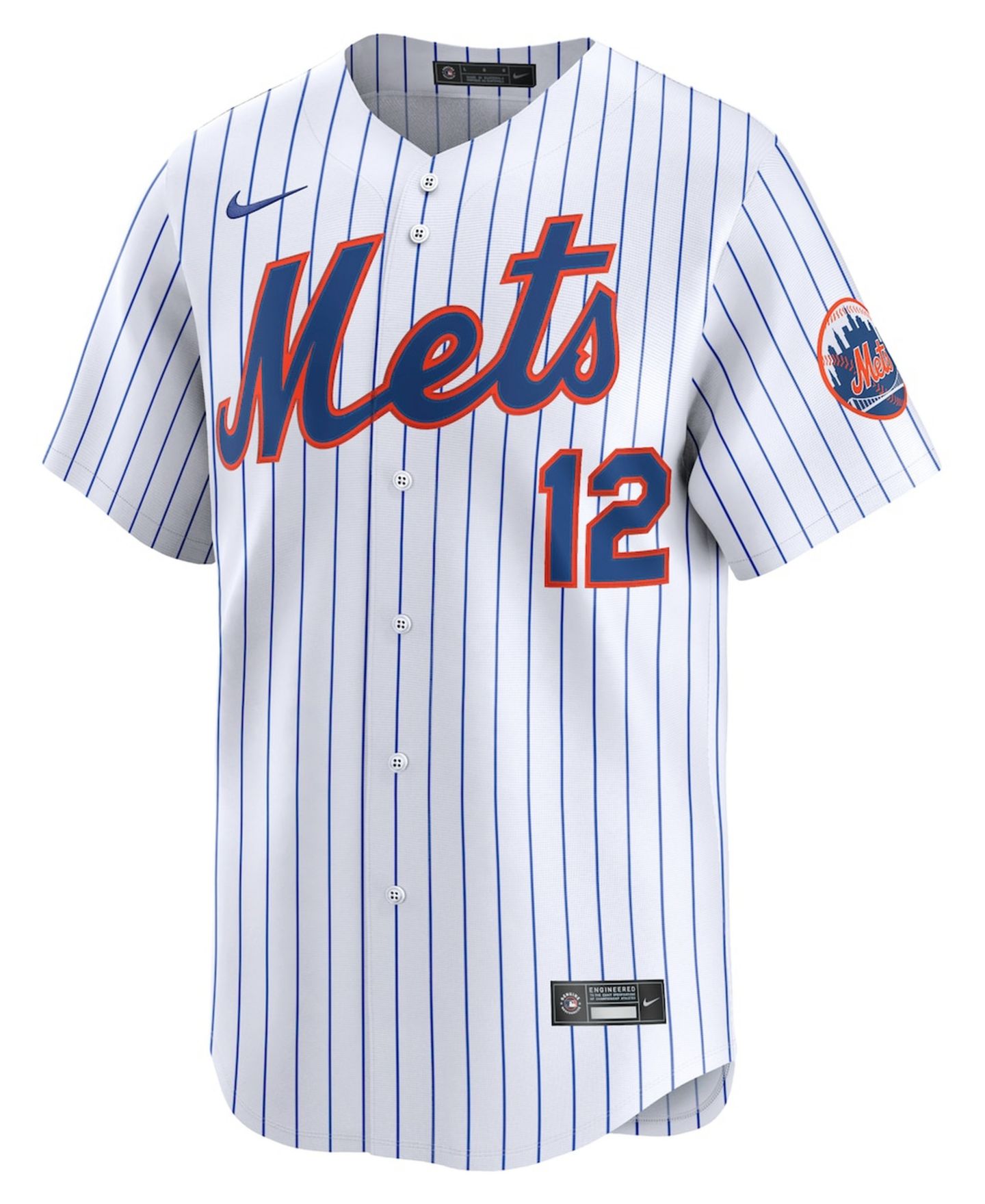Мужской топ Nike Francisco Lindor White New York Mets Home Limited Jersey — фото 4
