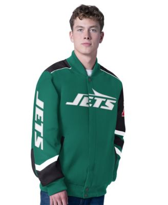 Men's Green New York Jets Prime Time Full-Zip Racing Jacket